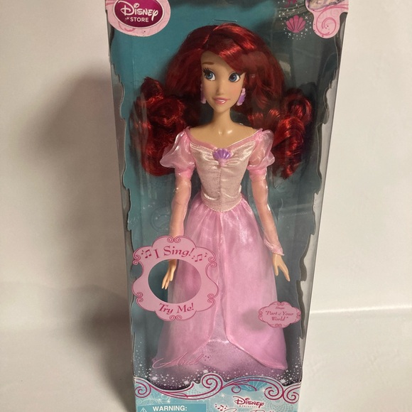 Disney Store Exclusive Ariel 17 Singing Doll Little Mermaid Pink